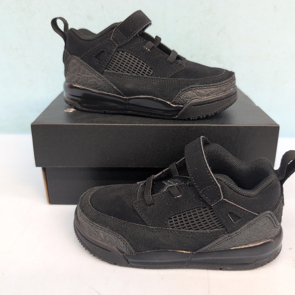 Jordan Spizike Low TD Baby Toddler Shoes US 8c Black Anthracite FQ3952-001